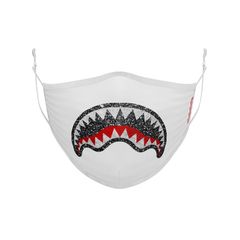 Sprayground Trinity Shark polyester mask white  - 910z332nsz