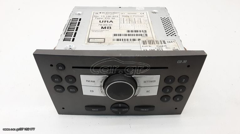 Ράδιο CD OPEL VECTRA Sedan / 4dr 2002 - 2005 ( C ) 1.6 (F69)  ( Z 16 XEP  ) (105 hp ) Βενζίνη #XC161287BBC