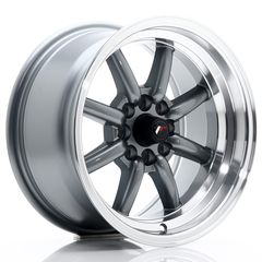 JR Wheels JR19 15x8 ET0 4x100/108 Gun Metal w/Machined Lip