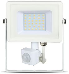 LED Προβολέας 30W slim SMD SAMSUNG CHIP με Ανιχνευτή Κίνησης IP65 Λευκός Φως Ημέρας 5 Χρόνια Εγγύηση 458