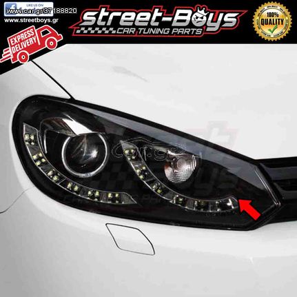 ΦΑΝΑΡΙΑ ΕΜΠΡΟΣ [DUAL TRU DRL CCFL] VW GOLF 6 | ® StreetBoys - Car Tuning Shop