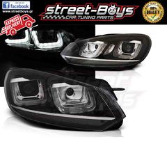 ΦΑΝΑΡΙΑ ΕΜΠΡΟΣ [U-LED DRL] *CHROME LINE* VW GOLF 6 | ® StreetBoys - Car Tuning Shop