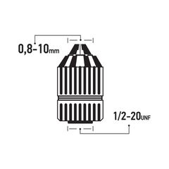 Πλαστικό Ταχυτσόκ 10MM, FFGROUP 45928-thumb-2