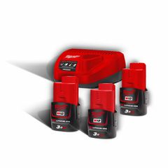 MILWAUKEE M12 NRG-303 3 ΜΠΑΤΑΡΙΕΣ 12V 3.0 AH ΦΟΡΤΙΣΤΗΣ C12 C ( 4933459207 )