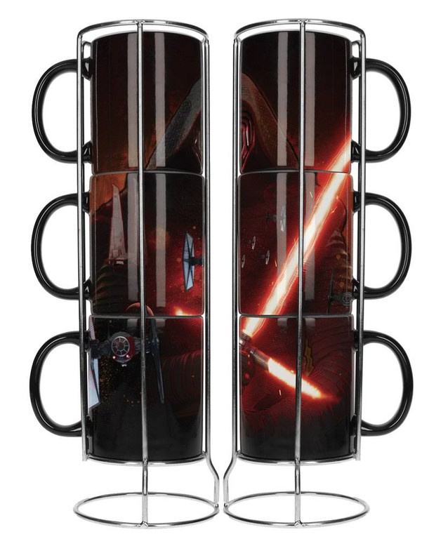 Star Wars: Kylo Lightsaber 3 Stackable Ceramic Mugs Set (16131)