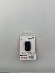 ΦΑΝΑΡΙ ΕΜΠΡΟΣΘΙΟ με 2 λευκά led. USB επαναφορτιζόμενο Μαύρο χρώμα