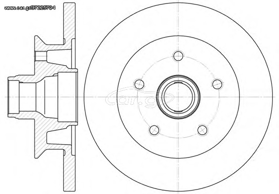 ΔΙΣΚΟΠΛΑΚΑ ΕΜ. VW TRANSPORTER III (BRADI)