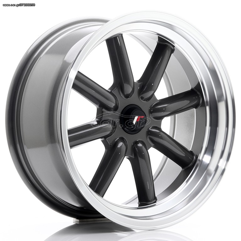 JR Wheels JR19 17x8 ET0 BLANK Gun Metal w/Machined Lip