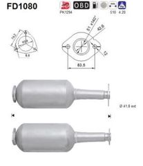 Φίλτρο σωματιδίων DPF OPEL AGILA 1.3 CDTI (1248cc)  2008-2010   KARALOIZOS exhaust