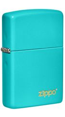 Αναπτήρας Zippo Classic Flat Turquoise with logo 49454ZL