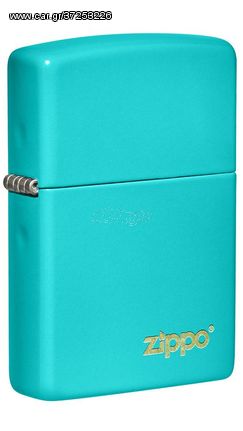 Αναπτήρας Zippo Classic Flat Turquoise with logo 49454ZL