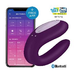 Δονητής ζευγαριών Satisfyer Double Joy, μώβ