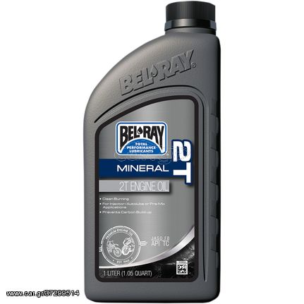 ΛΥΡΗΣ BEL-RAY MINERAL 2T ENGINE OIL 1 LITER, 99010-B1LW