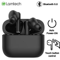 LAMTECH BLUETOOTH 5.0 TWS EARPHONES WITH CHARGING DOCK BLACK LAM021837