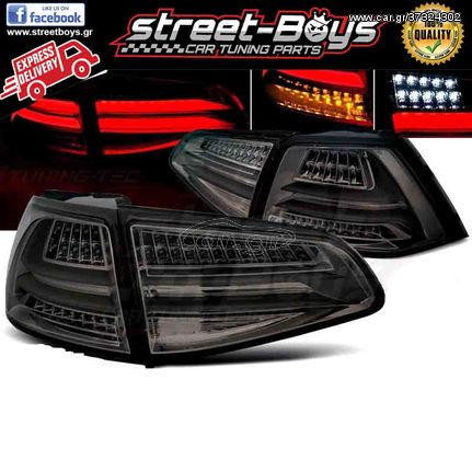 ΦΑΝΑΡΙΑ ΠΙΣΩ [LED v1.3] *BLACK* VW GOLF 7 | ® StreetBoys - Car Tuning Shop