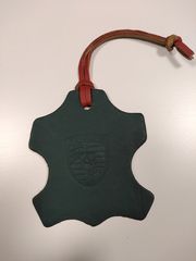 Porsche original leather keyring