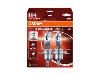 Λάμπες Τύπου Xenon H4 Osram Nightbreaker LASER +150% Κωδικός 64193NL-2HB..SoundStreet..