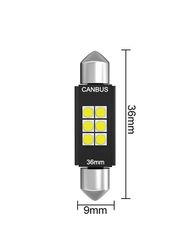 LED Σωληνωτό 36mm CANBUS Λευκό φως 12V Κωδικός XF245..SoundStreet...