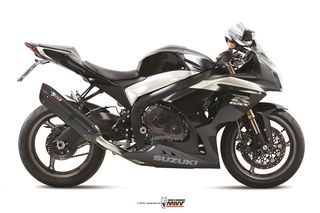 Εξατμίσεις Διπλά Τελικά Mivv Suono Black Steel/Carbon end Suzuki Gsxr 1000 2009-2011 