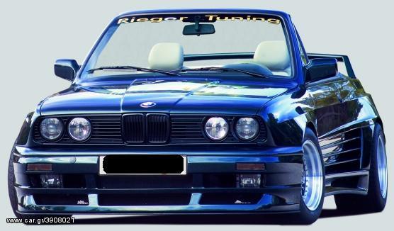 Rieger Spoilerlippe (GBL-38011) Glanz Schwarz Für BMW 3er E30 Lim