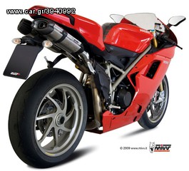 Εξατμίσεις Διπλά Τελικά Mivv Suono S.Steel/Carbon End Ducati  848/1098/1198