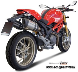 Εξατμίσεις Διπλά Τελικά Mivv Suono Titanium/Carbon End Ducati Monster 696/796/1100 *