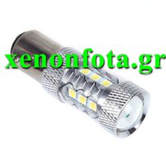 Διπολική LED CREE 1157 BAY15d με 16 SMD Λευκό φως Κωδικός XF507..SoundStreet...