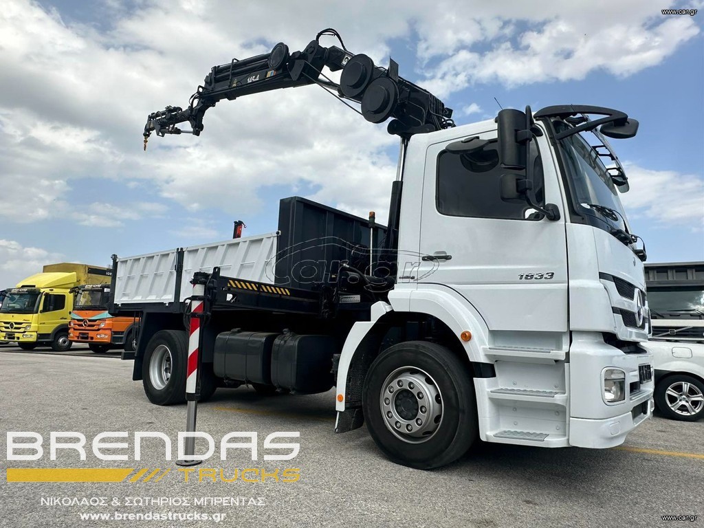 Ανατροπή + Γερανός Mercedes-Benz 2011 1833L AXOR EURO 5