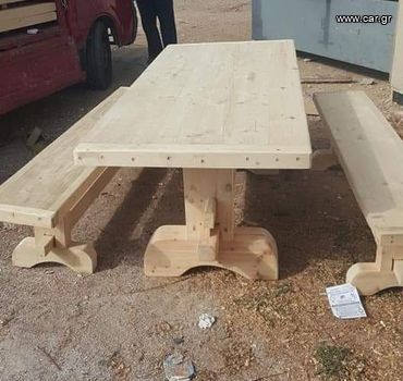 Τραπέζια Μοναστηριακα ξύλινα σε προσφορά για εσωτερικό και εξωτερικό χώρο στα μέτρα που θέλετε