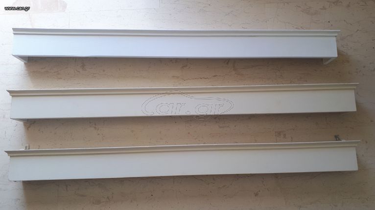 5 Ξύλινα Κουρτινόξυλα Μετόπη σε Λευκή Απόχρωση-thumb-1