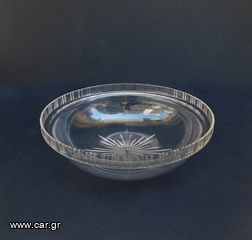 Κρυστάλλινο γυαλί στρογγυλό για φρουτιέρα, περίπου 130 ετών.