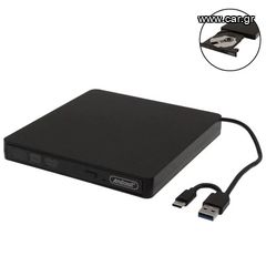 Andowl Εξωτερικός Οδηγός Εγγραφής/Ανάγνωσης DVD/CD Writer για Desktop / Laptop Q-GF300