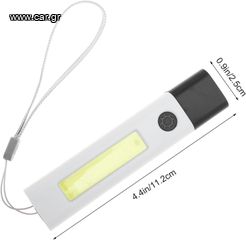 Φακός LED COB με ρυθμιζόμενο φως επαναφορτ. USB για ποδηλασία κάμπινγκ πεζοπορία