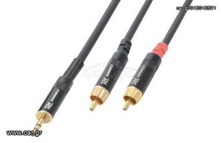 POWER DYNAMICS CABLE 3,5MM - TWO (2) RCA MALE.