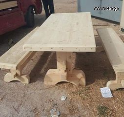 Τραπέζια Μοναστηριακα ξύλινα σε προσφορά για εσωτερικό και εξωτερικό χώρο στα μέτρα που θέλετε και στο χρώμα της επιλογής σας
