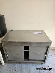 Inox ερμάριο 110x70x82 με 2 πόρτες