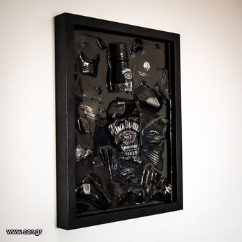 Κάδρο από Μπουκάλι Jack Daniel's και Εποξική Ριτίνη - Υγρό Γυαλί