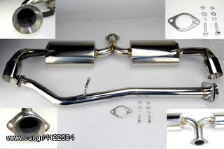 MAZDA RX8   ΤΕΛΙΚΟ ΕΞΑΤΜΙΣΗΣ JAPAN PARTS- TOYOSPORT INOX  2.5" (64mm) INOX ΜΠΟΥΚΕΣ 3.5" (87mm) 