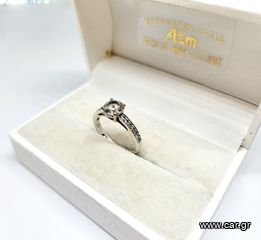 SWAROVSKI 925 Ασημένιο μονόπετρο με ζιργκόν Α9516 ΤΙΜΗ 55 ΕΥΡΩ