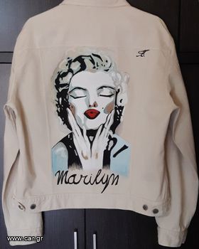 Marilyn Monroe on Benetton jean jacket, unisex, L/XL