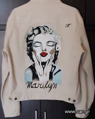Marilyn Monroe on Benetton jean jacket, unisex, L/XL