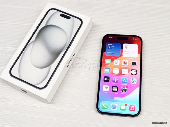 Apple iPhone 15 5G (6GB/128GB) Μαύρο A90046 ΤΙΜΗ 650 ΕΥΡΩ