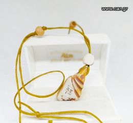 Ethnic κολιέ με γήινα χρώματα και φυσική πέτρα (Ε) Α9516 ΤΙΜΗ 45