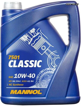 Λάδι κινητήρα MANNOL 5L Κλασικό λάδι κινητήρα 10W-40 API SNSMCF 7501