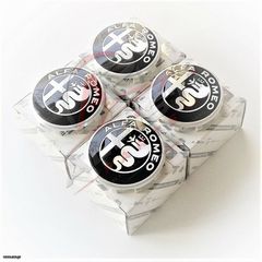 ΣΕΤ ΓΝΗΣΙΕΣ ΤΑΠΕΣ ΖΑΝΤΩΝ ΑΣΗΜΙ-ΜΑΥΡΟ ΣΗΜΑ ALFA ROMEO