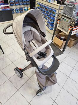 Καρότσι Stokke Xplory + Κάθισμα Αυτοκινήτου + Καλοκαιρινό Σετ + Ποτηροθήκη + Αδιάβροχο + Κουνουπιέρα