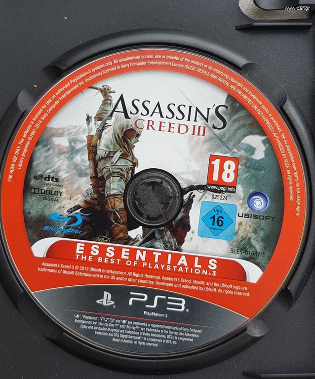 Assassins Creed 3 - Essentials - PS3
