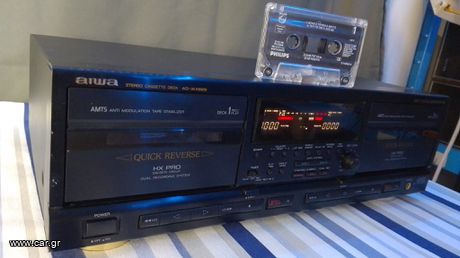 Ρωτίστε για διαθεσιμότητα aiwa AD-WX929 Διπλό cassette deck player recorder tape stabilizer ελεγμένο με service συντηρισης λειτουργικο