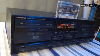 Ρωτίστε για διαθεσιμότητα aiwa AD-WX929 Διπλό cassette deck player recorder tape stabilizer ελεγμένο με service συντηρισης λειτουργικο