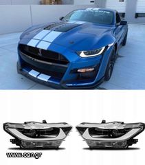 ΦΑΝΑΡΙΑ ΕΜΠΡΟΣ Ford MUSTANG LED Headlights; Black 15/17